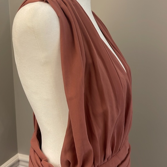 Ladies, very elegant mauve color summer dress size XL - Picture 6 of 12